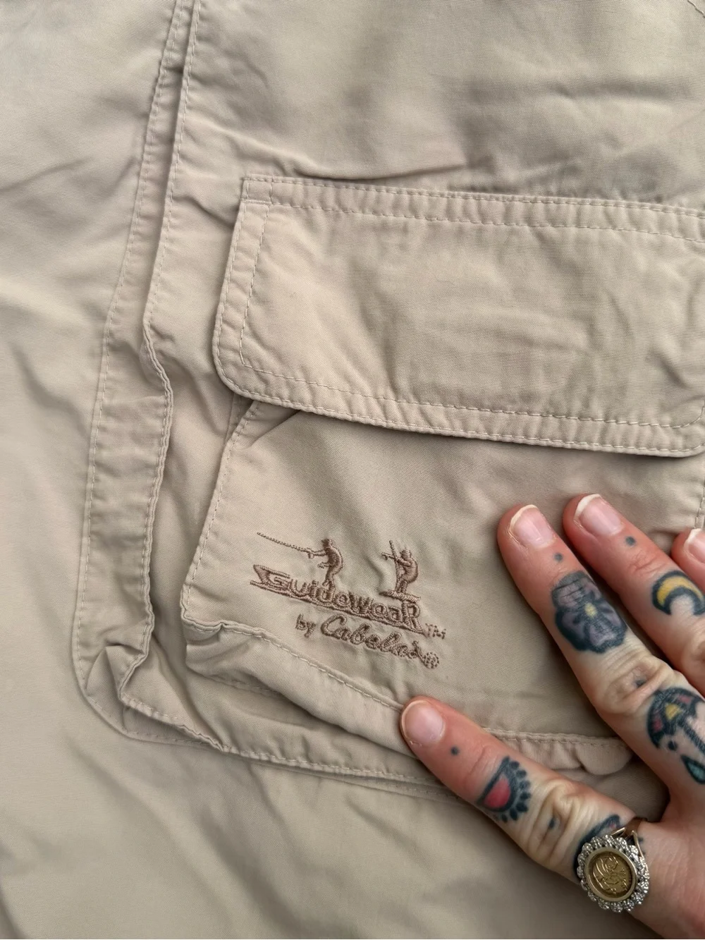 Cabela's Large Light Beige Cargo Zip-Off Pants